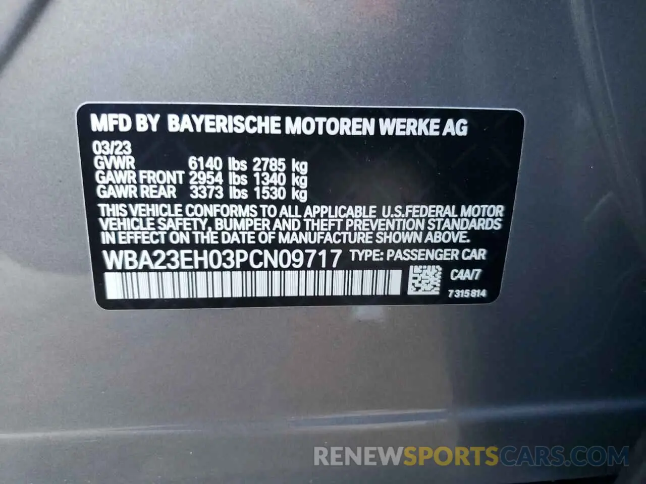 13 Photograph of a damaged car WBA23EH03PCN09717 BMW 7 SERIES 2023