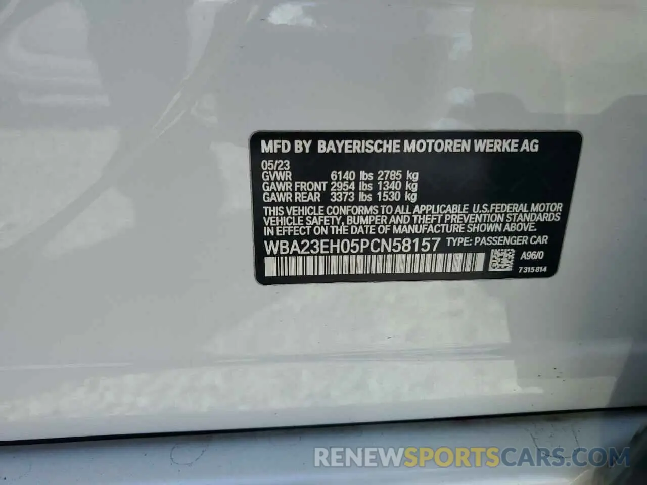 12 Photograph of a damaged car WBA23EH05PCN58157 BMW 7 SERIES 2023