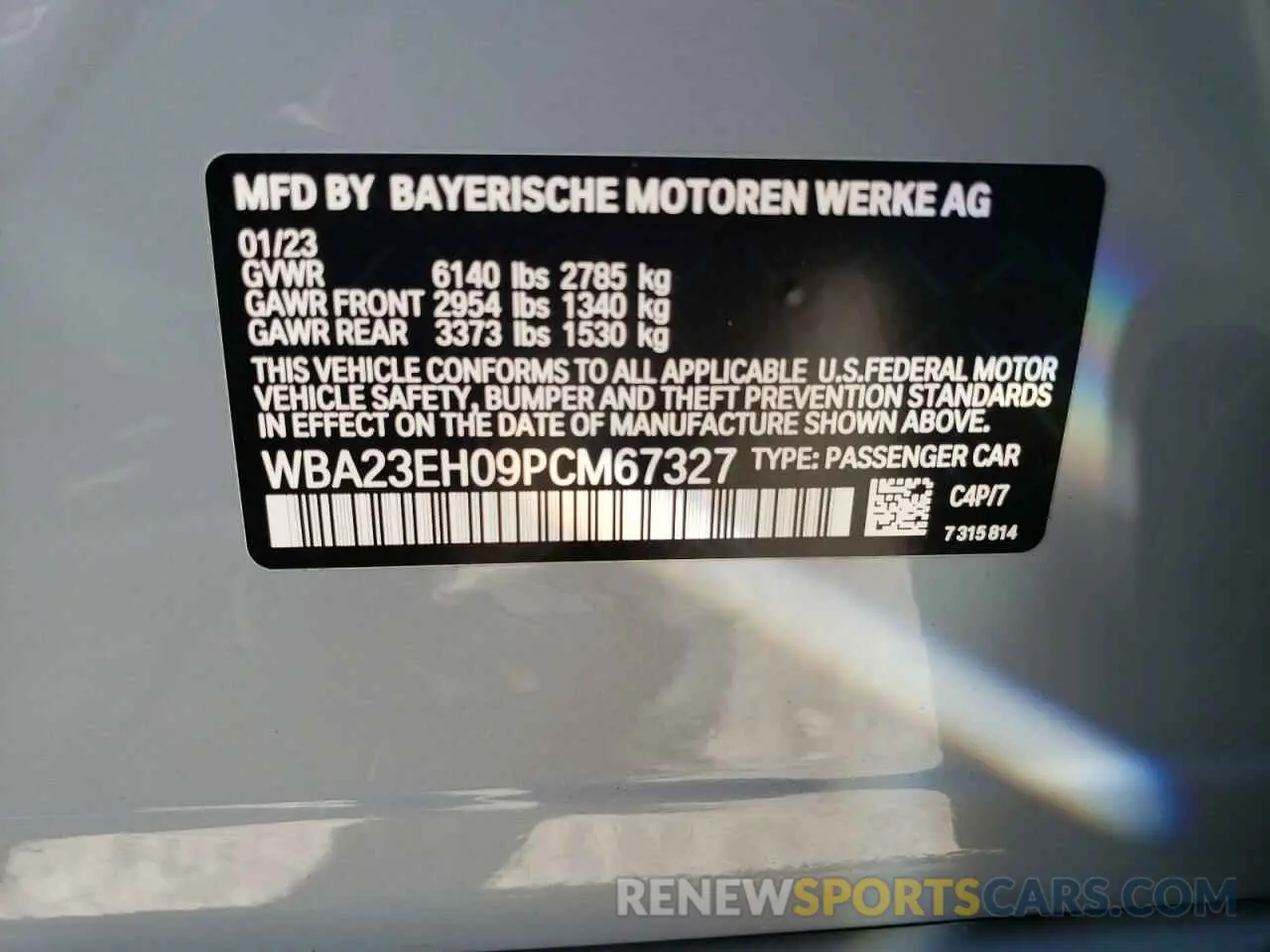 13 Photograph of a damaged car WBA23EH09PCM67327 BMW 7 SERIES 2023