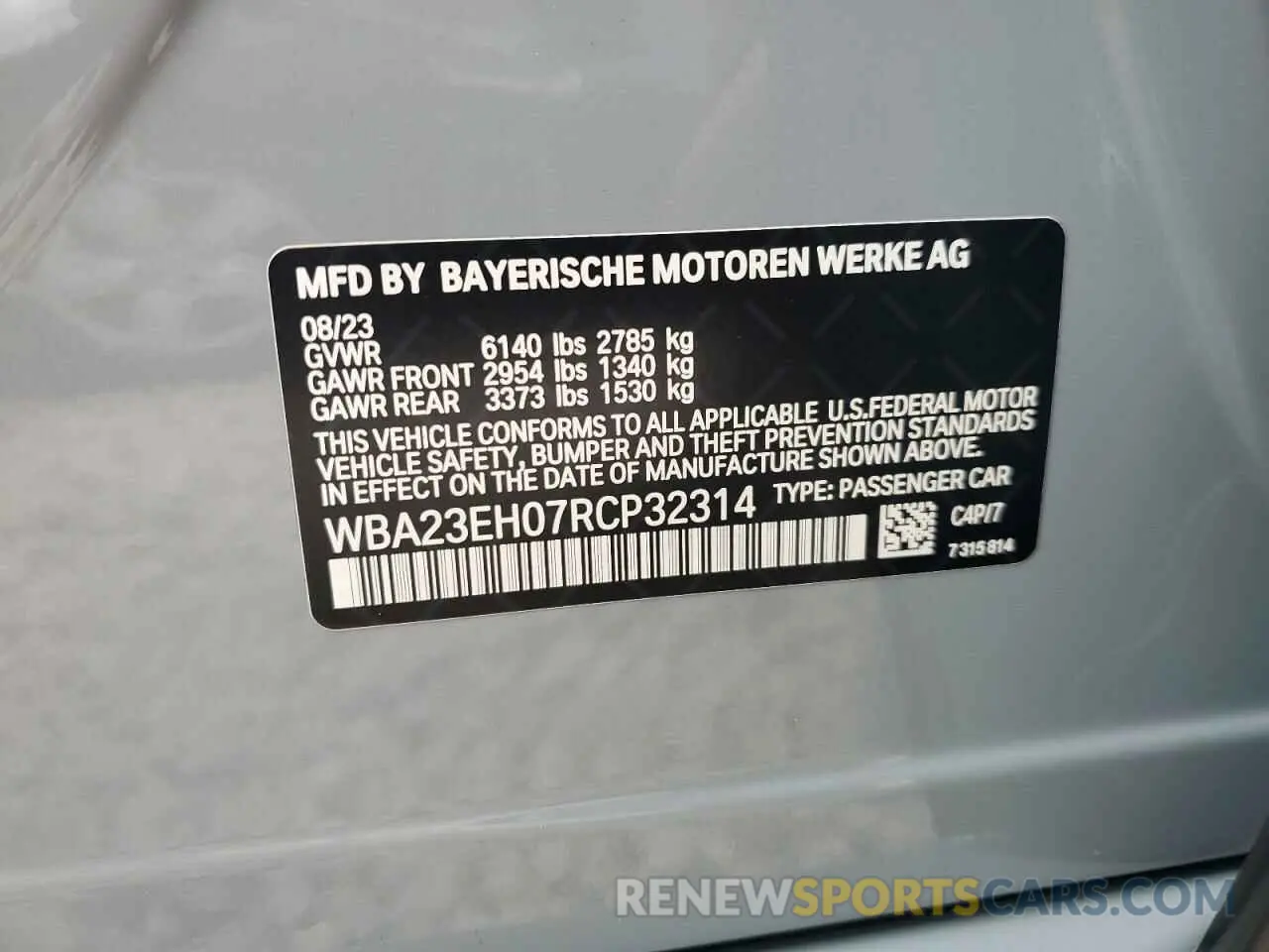 12 Photograph of a damaged car WBA23EH07RCP32314 BMW 7 SERIES 2024