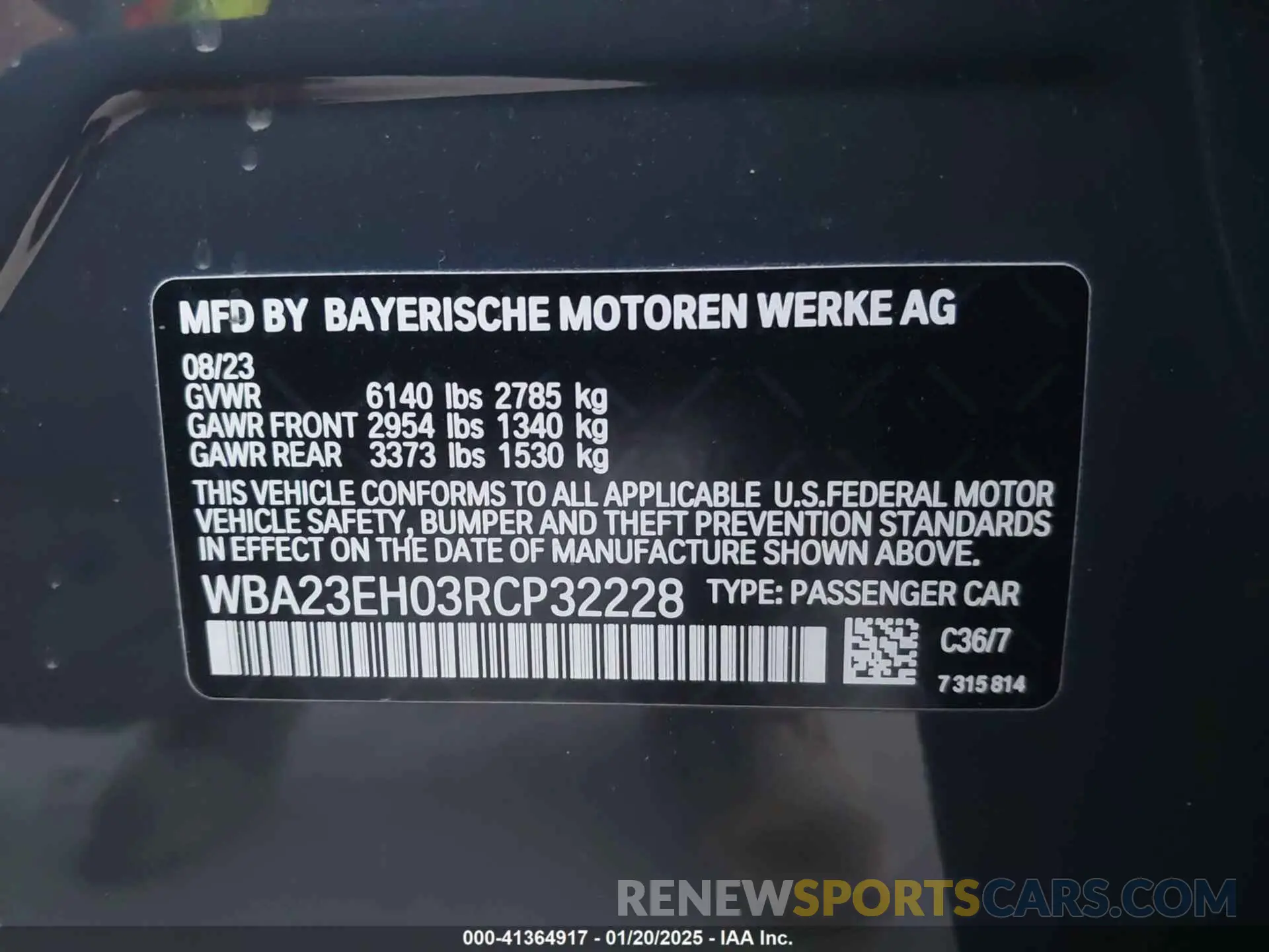 9 Photograph of a damaged car WBA23EH03RCP32228 BMW 740 2024