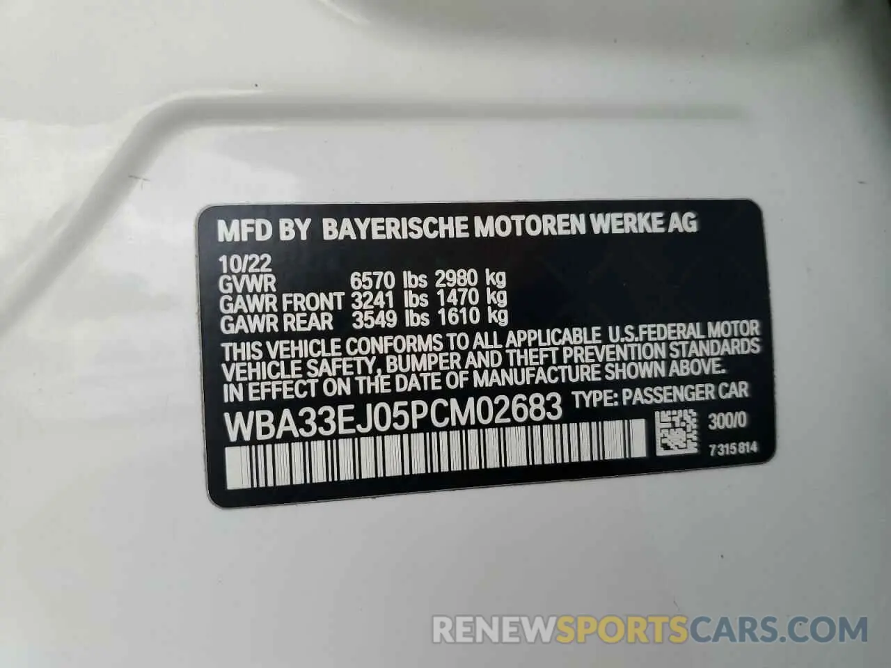 12 Photograph of a damaged car WBA33EJ05PCM02683 BMW 760 XI 2023