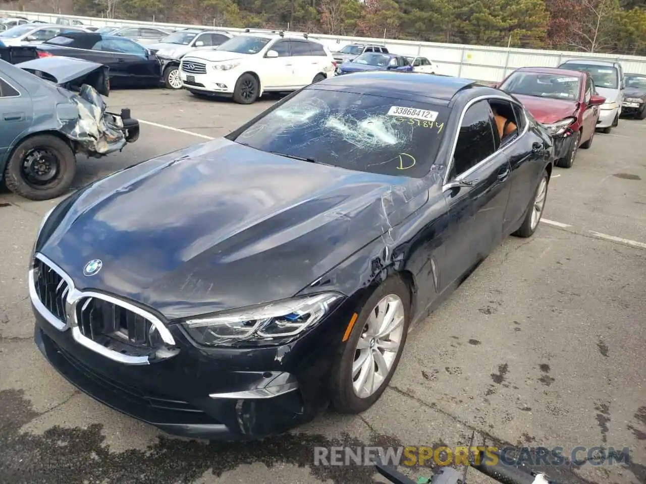 2 Photograph of a damaged car WBAGV4C02MCG39844 BMW 8 SERIES 2021