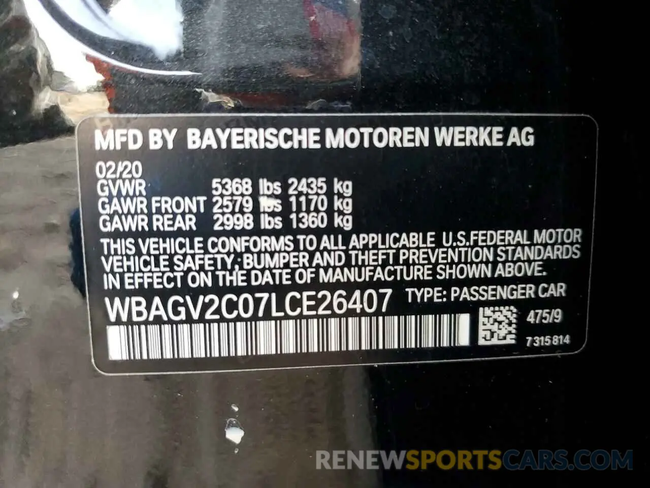 13 Photograph of a damaged car WBAGV2C07LCE26407 BMW 8 SERIES 2024