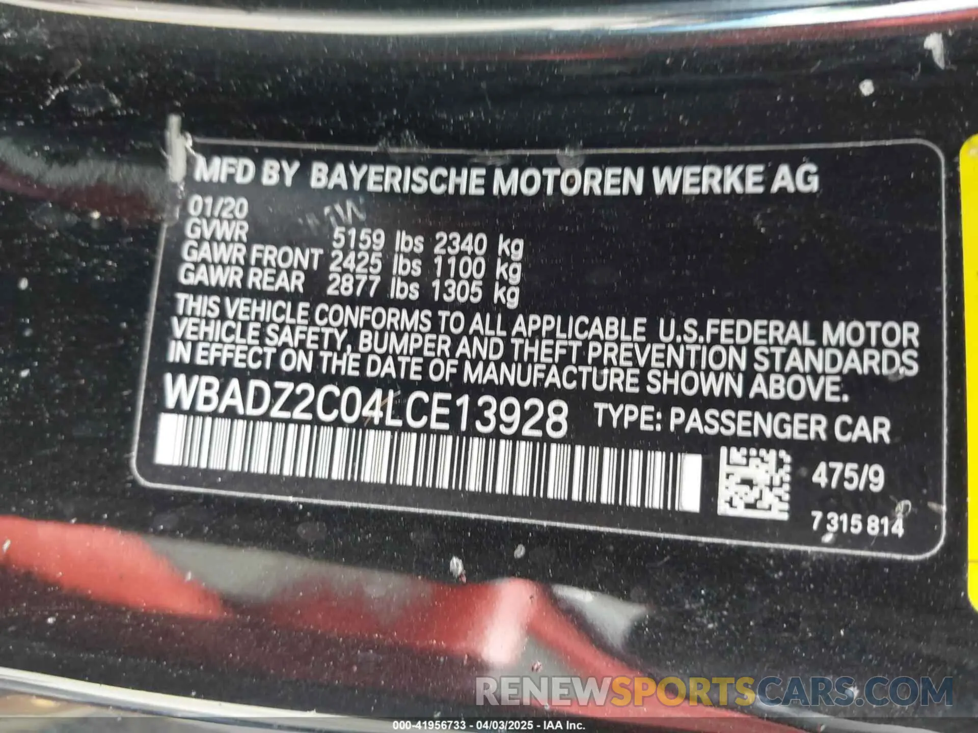 9 Photograph of a damaged car WBADZ2C04LCE13928 BMW 840I 2020