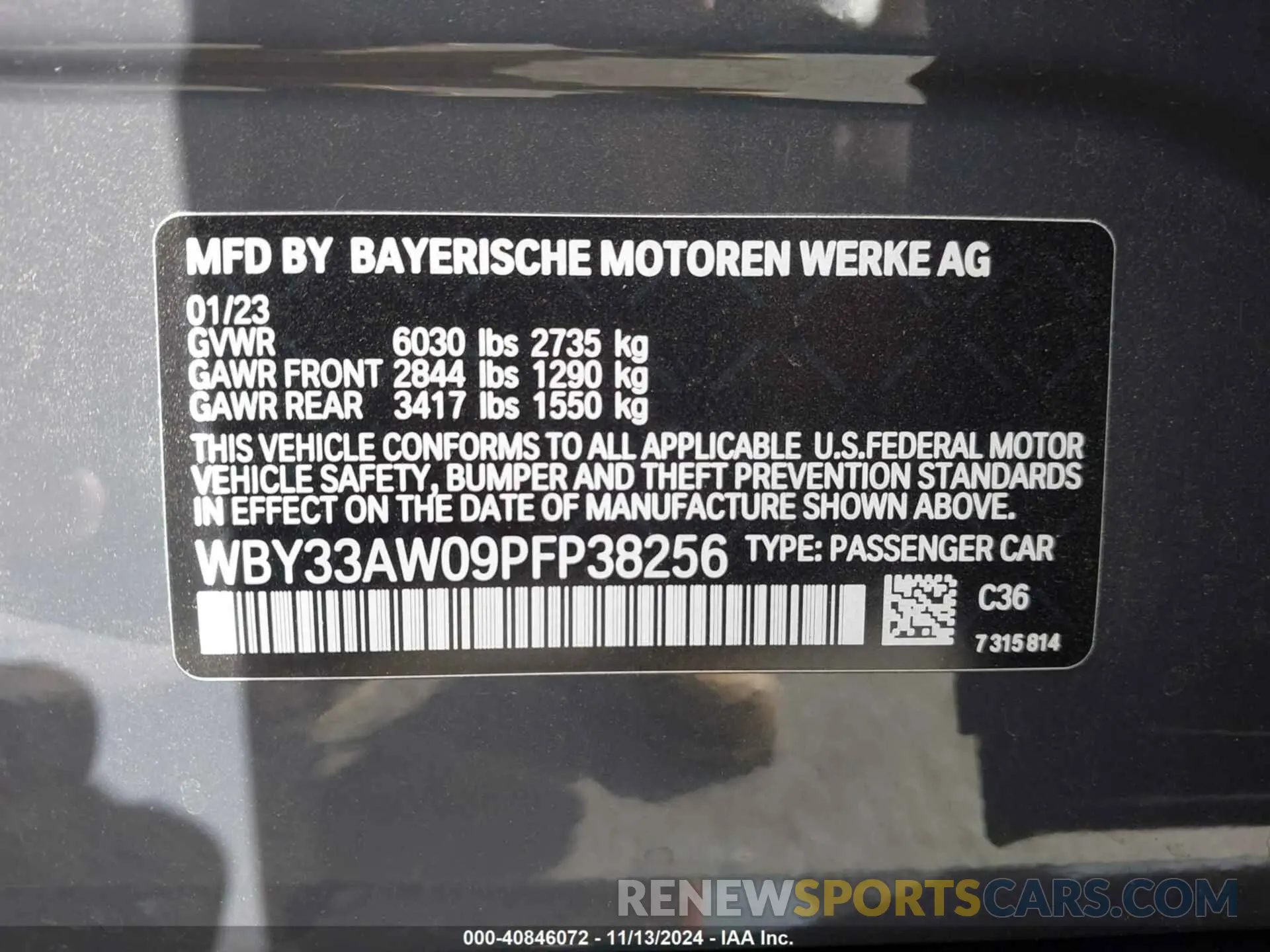 9 Photograph of a damaged car WBY33AW09PFP38256 BMW I4 2023