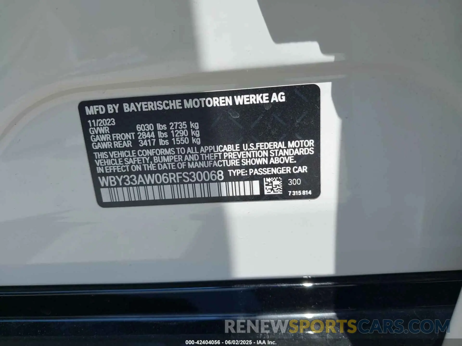9 Photograph of a damaged car WBY33AW06RFS30068 BMW I4 2024