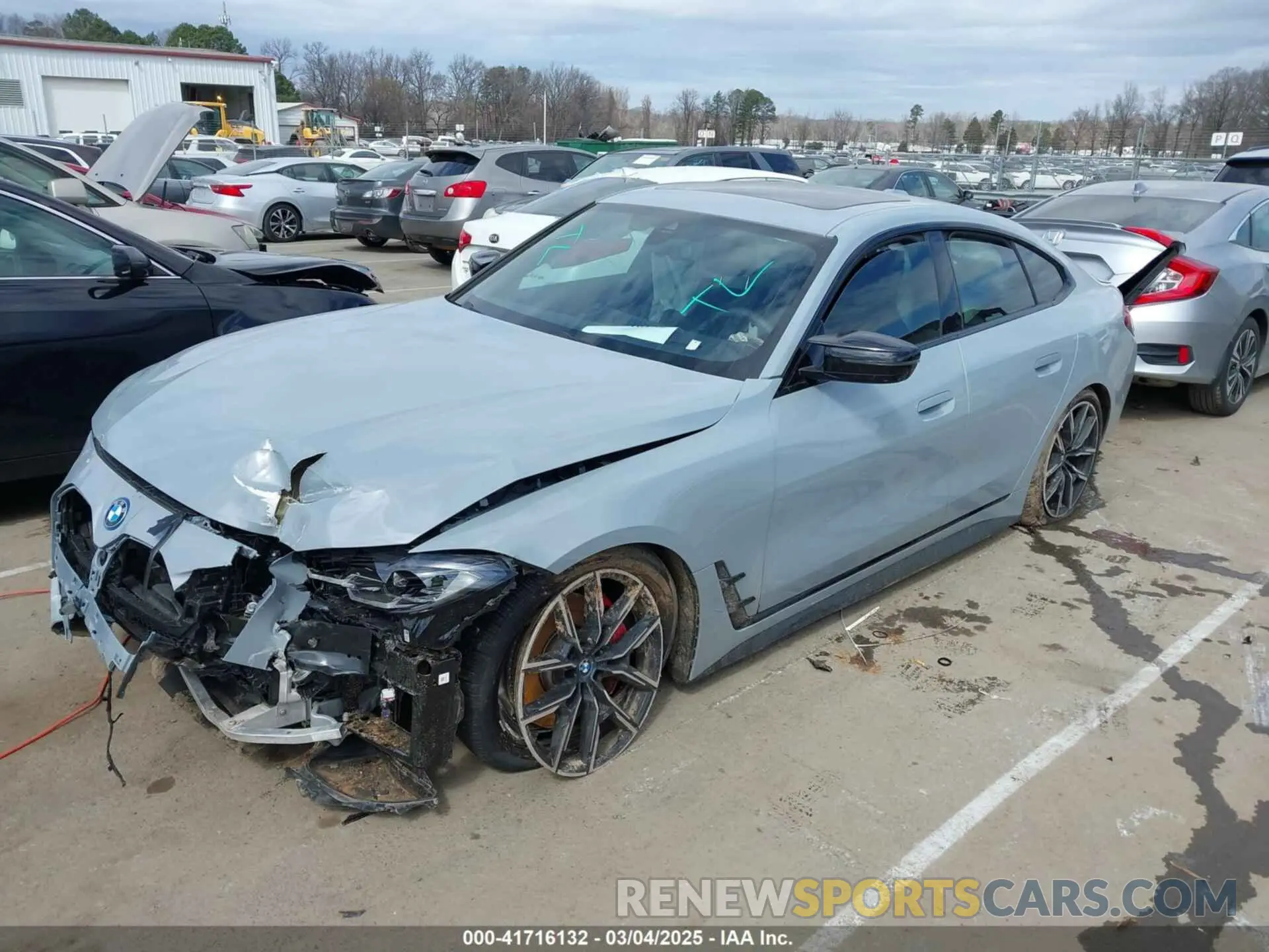 2 Photograph of a damaged car WBY33AW0XRFS38674 BMW I4 2024