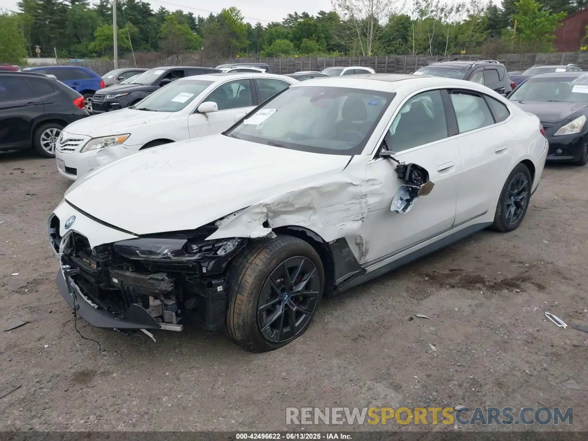 2 Photograph of a damaged car WBY43AW0XRFS64888 BMW I4 2024