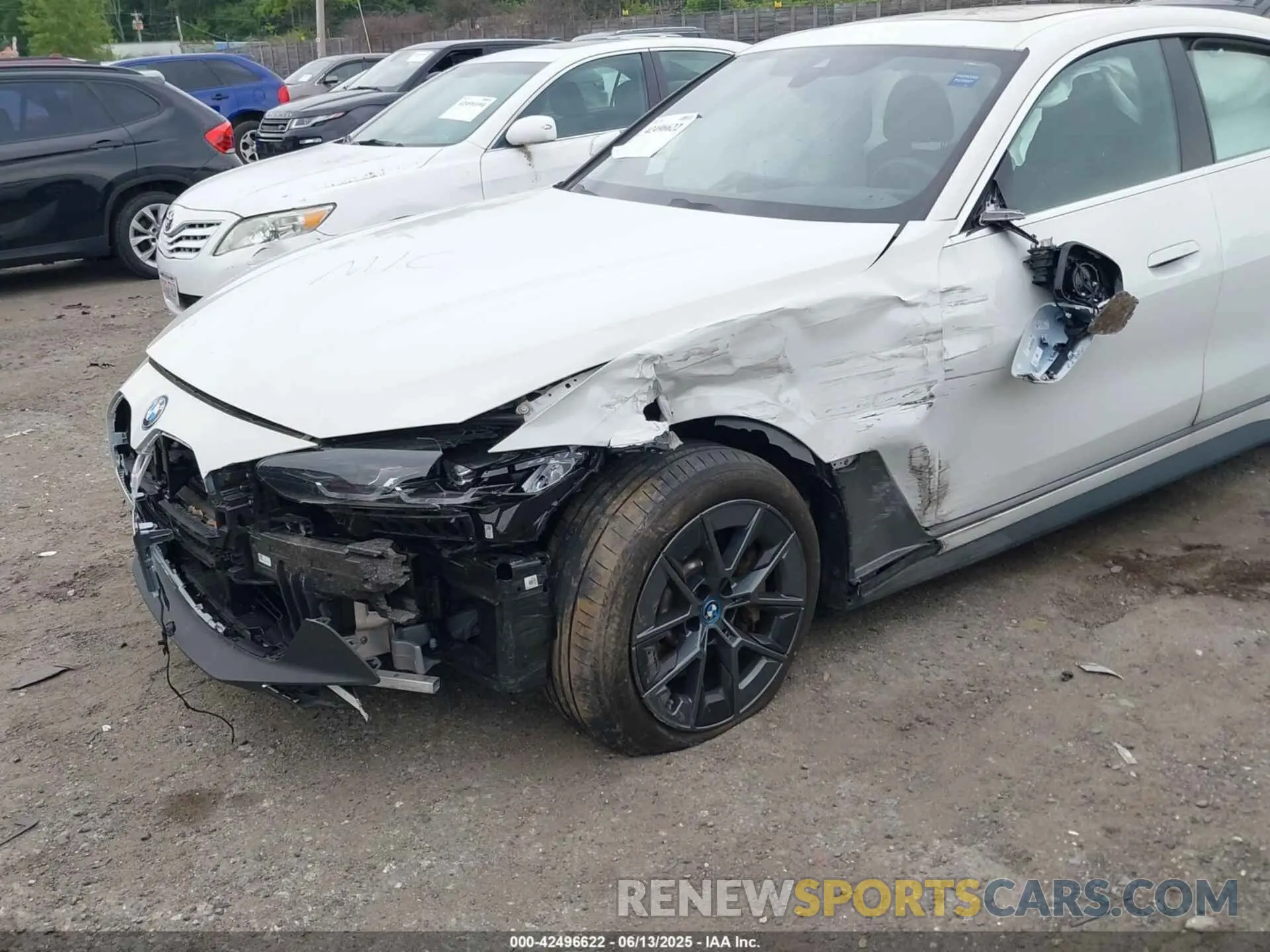 6 Photograph of a damaged car WBY43AW0XRFS64888 BMW I4 2024