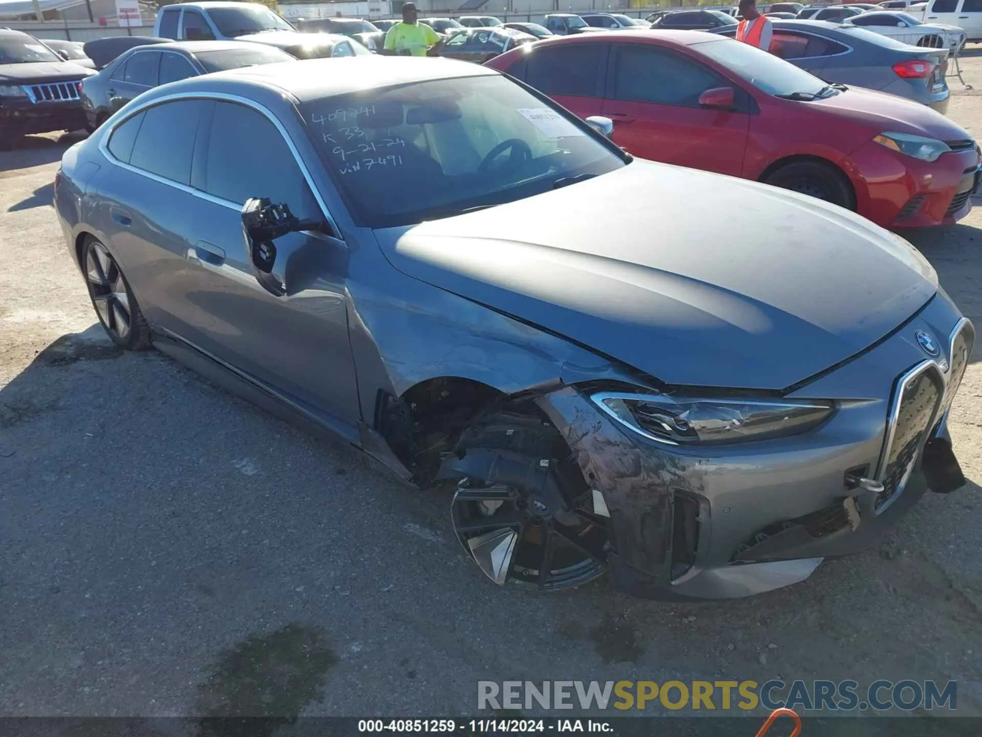 1 Photograph of a damaged car WBY83FB02RFT17491 BMW I4 2024