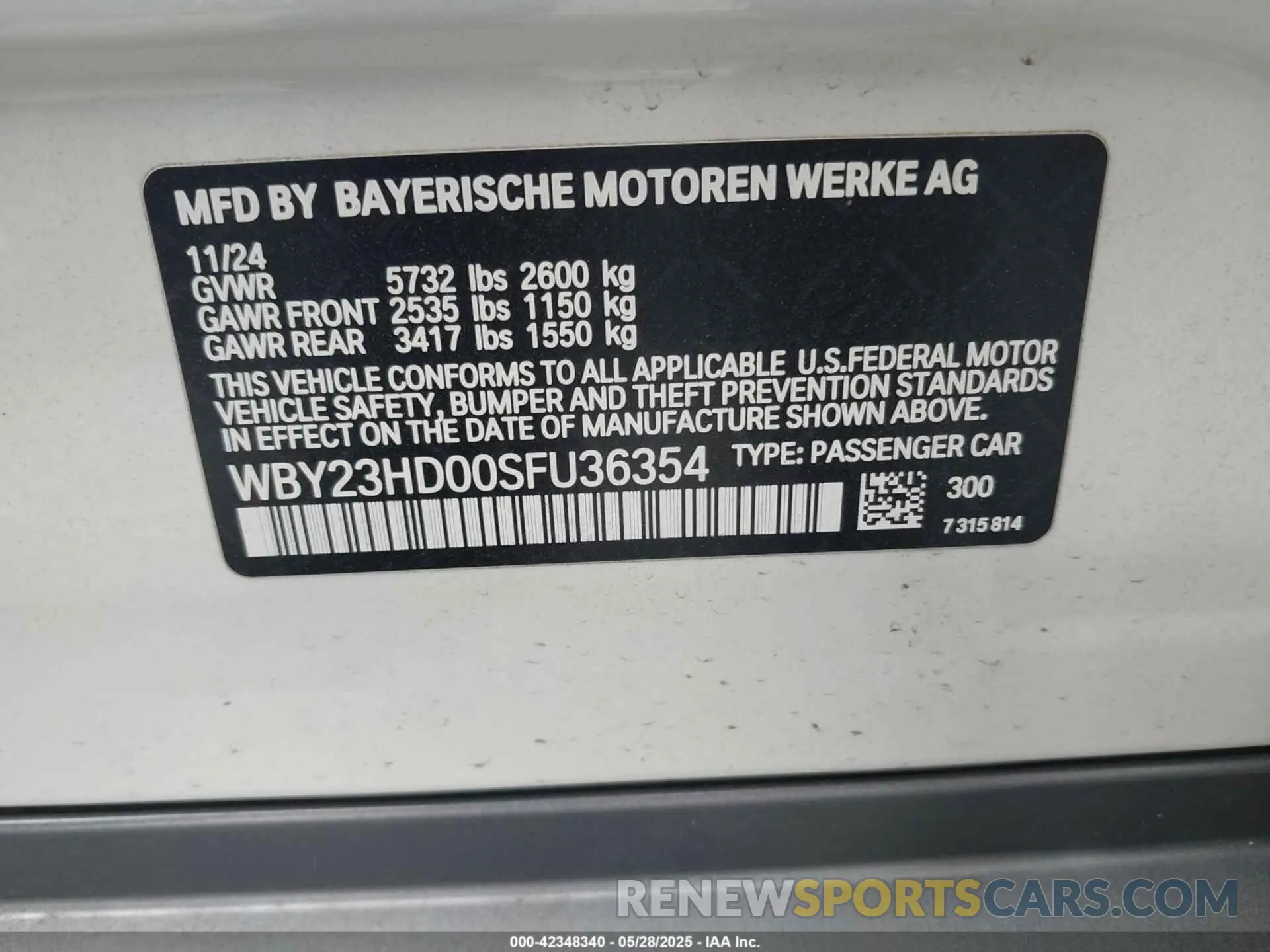 9 Photograph of a damaged car WBY23HD00SFU36354 BMW I4 2025