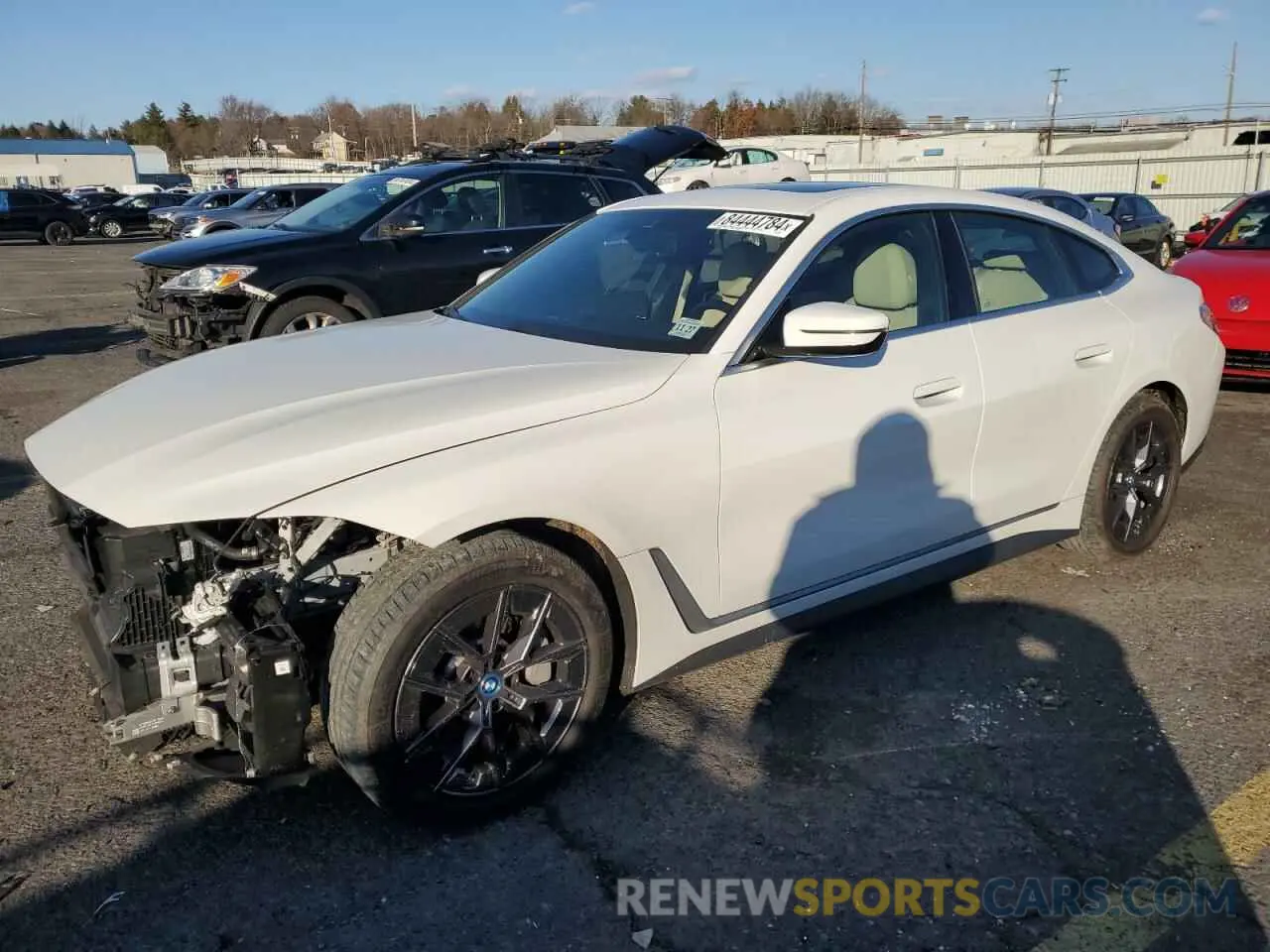 1 Photograph of a damaged car WBY73AW0XNFN10250 BMW I4 EDRIVE 2022