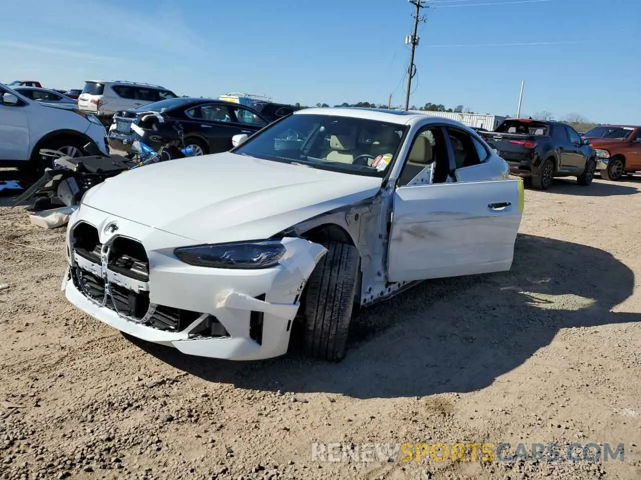 1 Photograph of a damaged car WBY43AW03PFP62850 BMW I4 EDRIVE 2023
