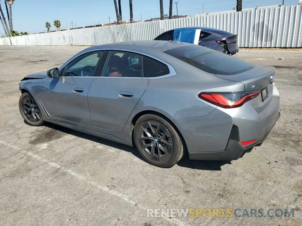 2 Photograph of a damaged car WBY43AW0XPFP52543 BMW I4 EDRIVE 2023