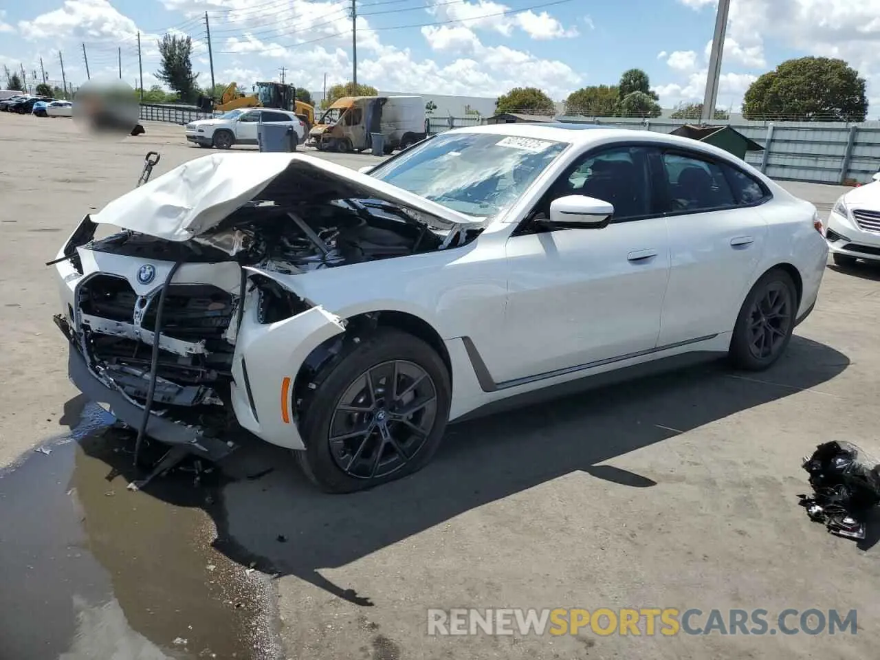 1 Photograph of a damaged car WBY43AW0XPFP76986 BMW I4 EDRIVE 2023
