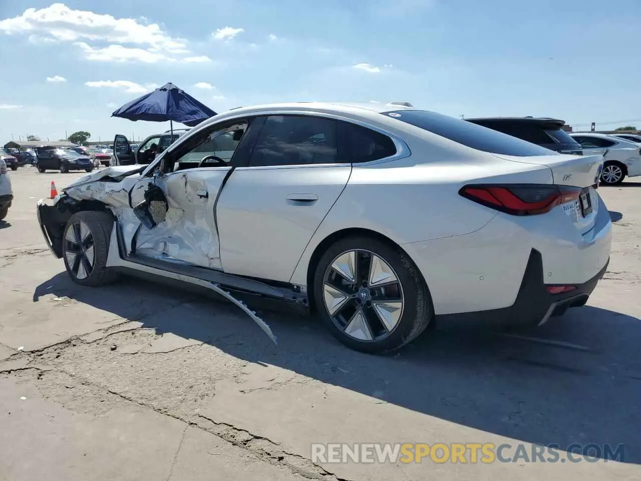 2 Photograph of a damaged car WBY43AW0XRFS40672 BMW I4 EDRIVE 2024