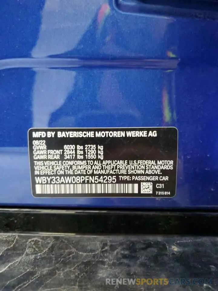 12 Photograph of a damaged car WBY33AW08PFN54295 BMW I4 M50 2023
