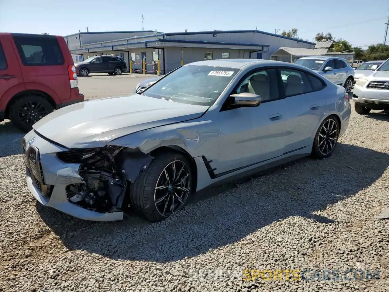 1 Photograph of a damaged car WBY33AW09PFR22046 BMW I4 M50 2023