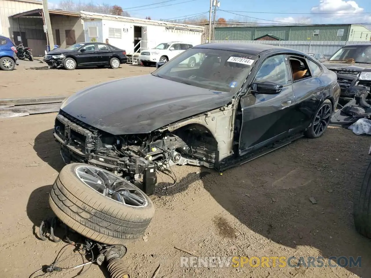 1 Photograph of a damaged car WBY33AW0XPFP88678 BMW I4 M50 2023