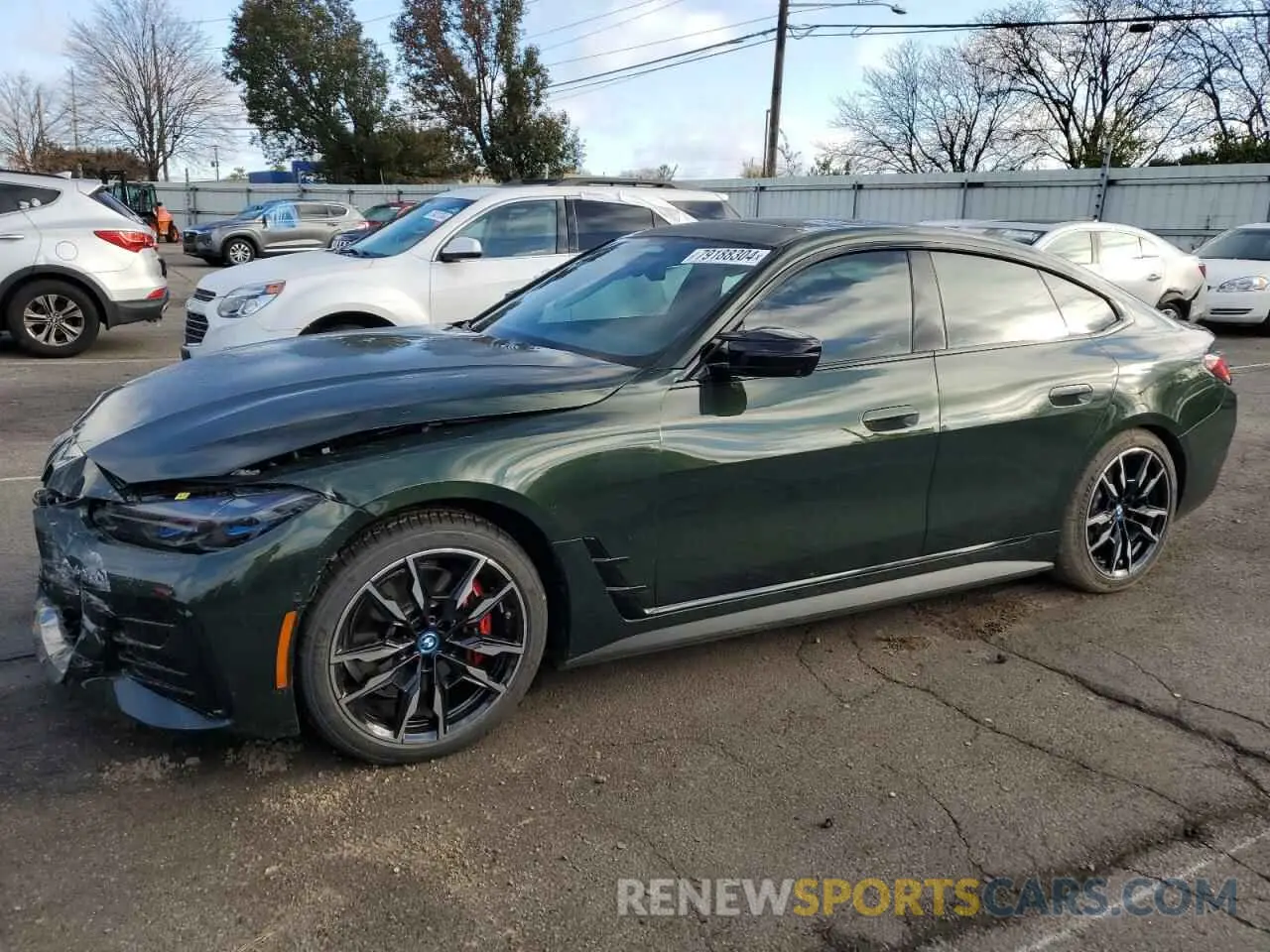 1 Photograph of a damaged car WBY33AW0XRFS54227 BMW I4 M50 2024