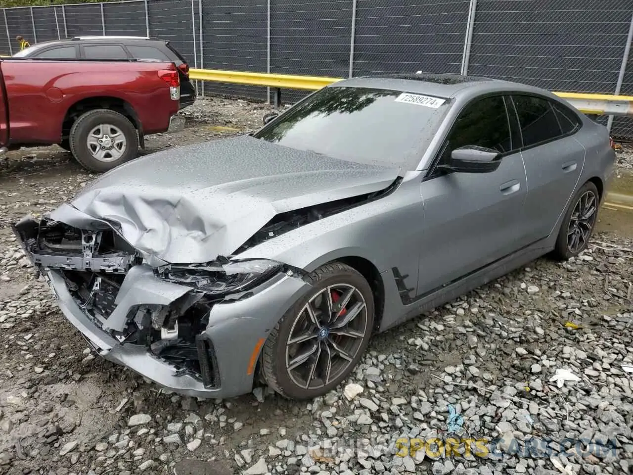 1 Photograph of a damaged car WBY83FB01RFS05829 BMW I4 XDRIVE 2024