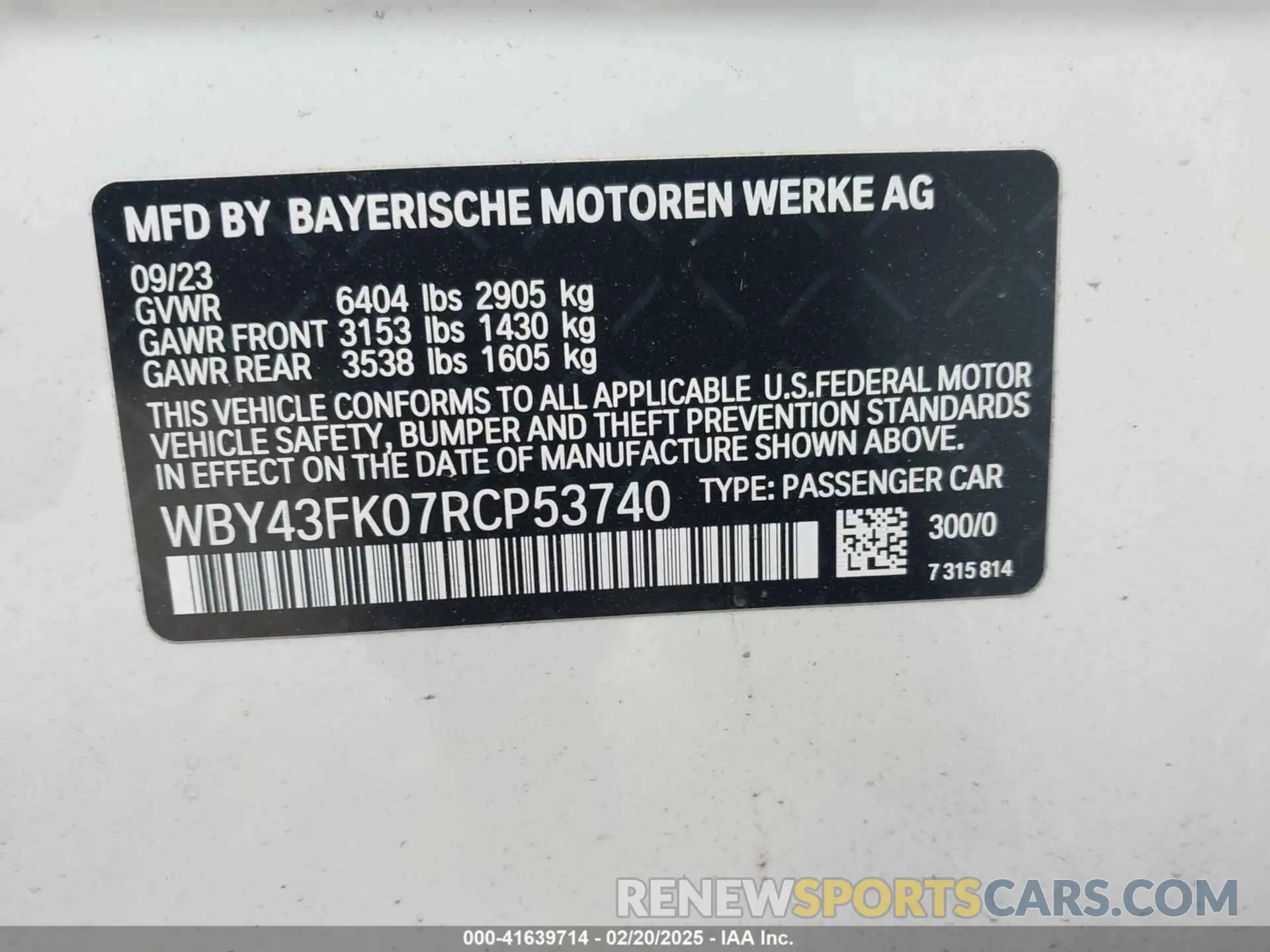 9 Photograph of a damaged car WBY43FK07RCP53740 BMW I5 2024