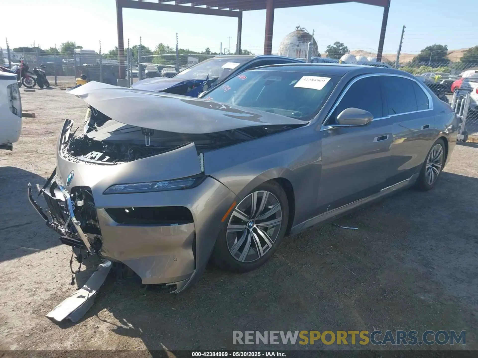 2 Photograph of a damaged car WBY43EJ00RCR66802 BMW I7 2024