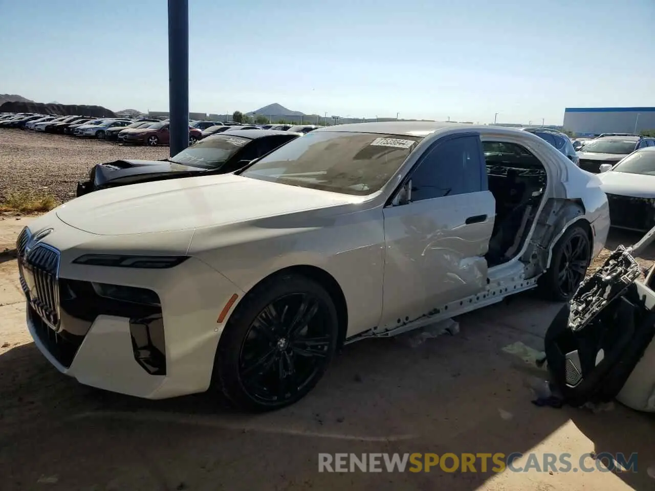 1 Photograph of a damaged car WBY43EJ06RCR45999 BMW I7 EDRIVE5 2024