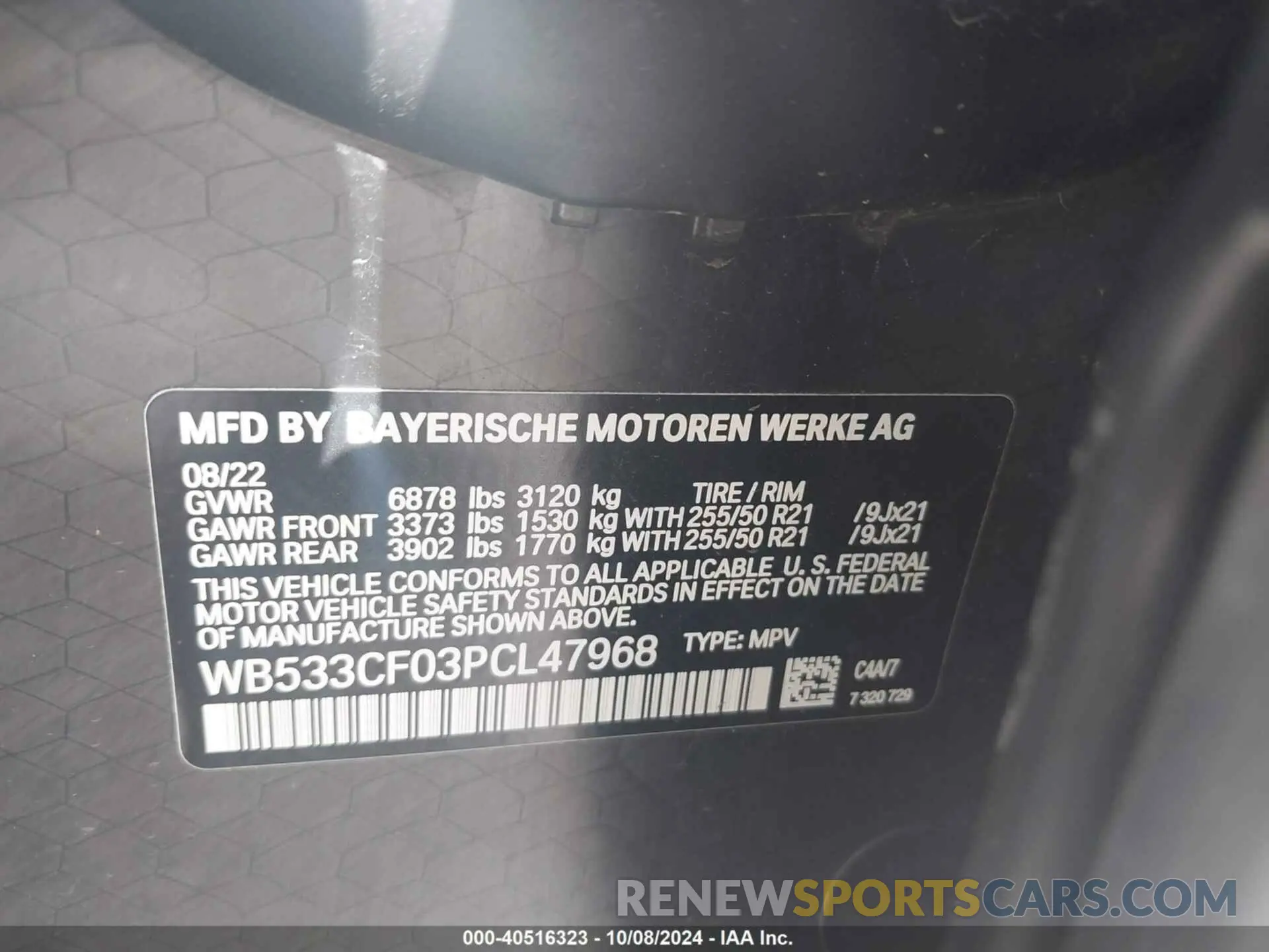 9 Photograph of a damaged car WB533CF03PCL47968 BMW IX 2023