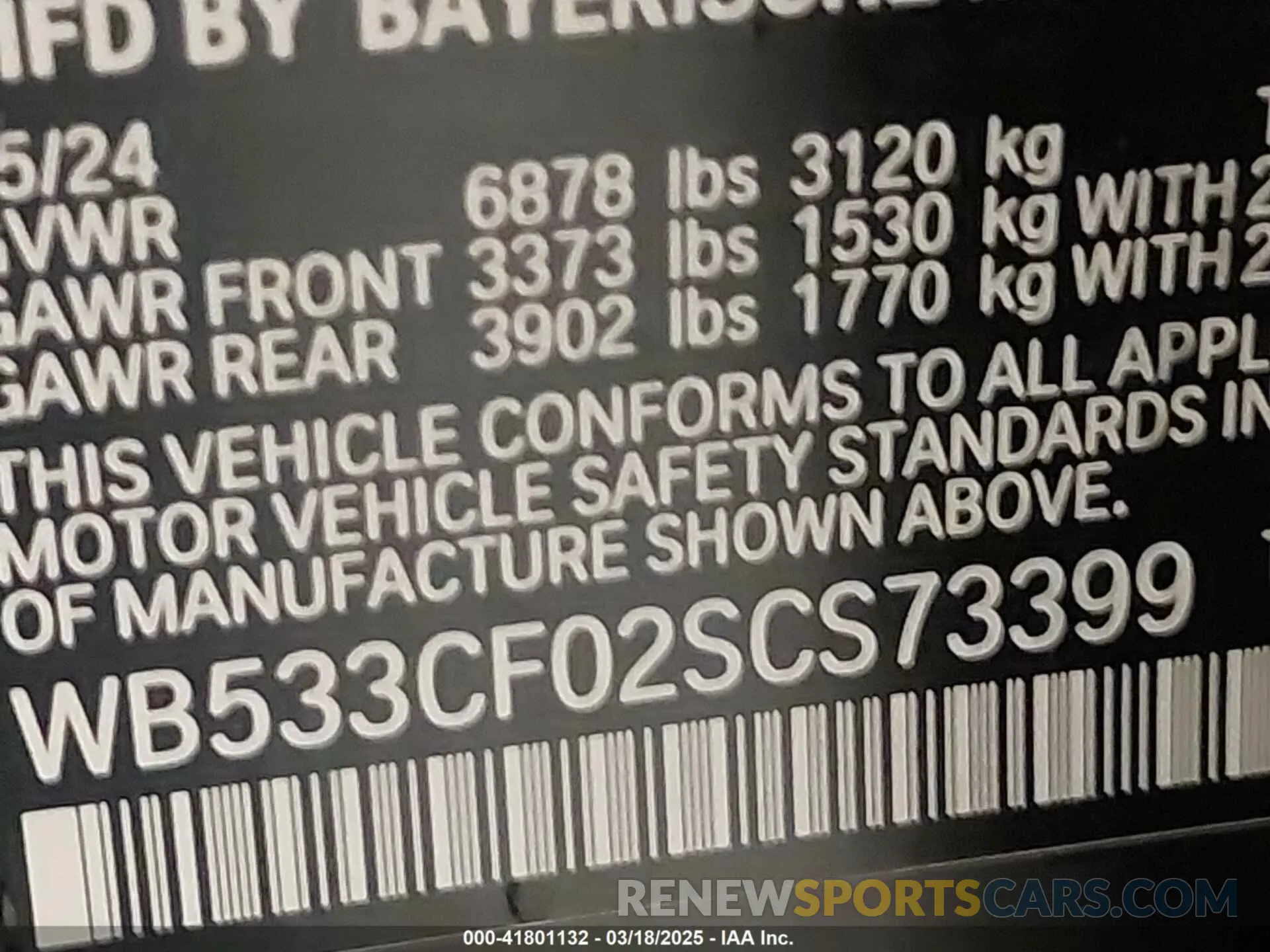 9 Photograph of a damaged car WB533CF02SCS73399 BMW IX 2025