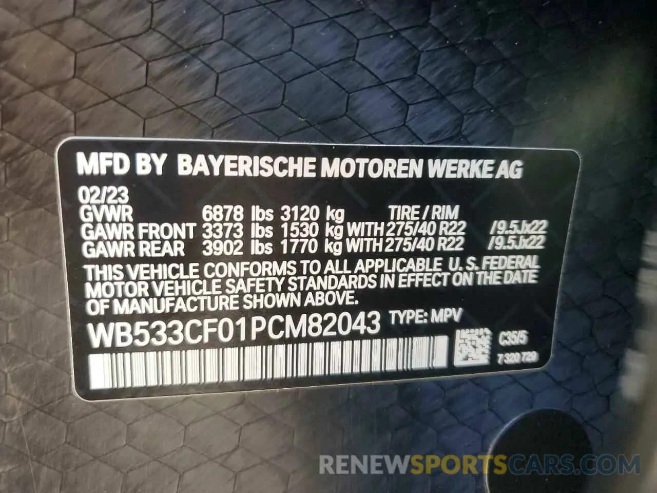 14 Photograph of a damaged car WB533CF01PCM82043 BMW IX M60 2023