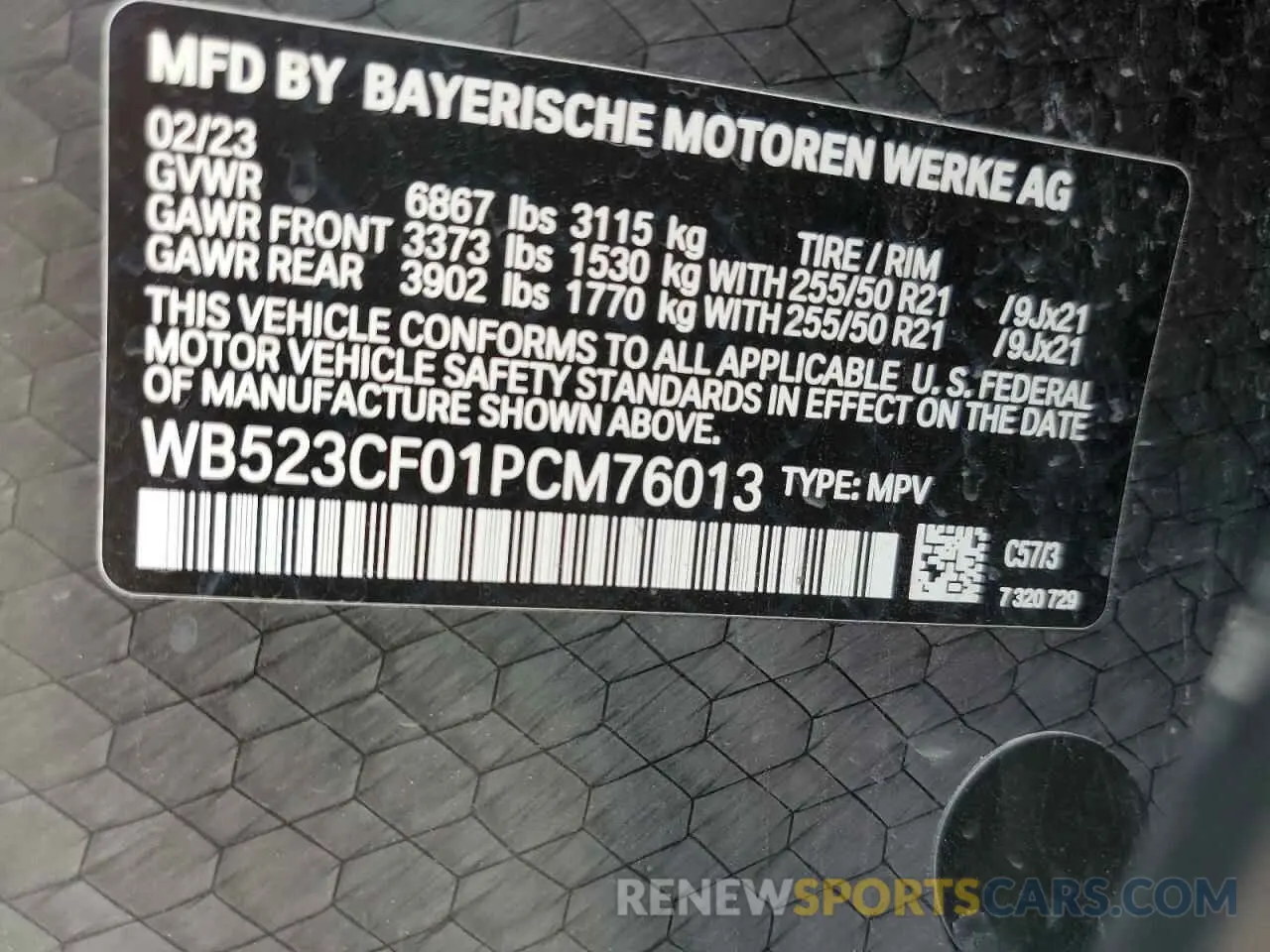 13 Photograph of a damaged car WB523CF01PCM76013 BMW IX XDRIVE5 2023