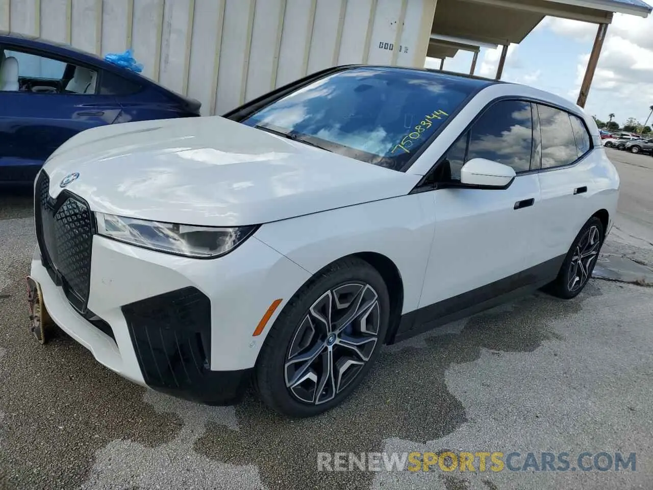 1 Photograph of a damaged car WB523CF03PCL57590 BMW IX XDRIVE5 2023