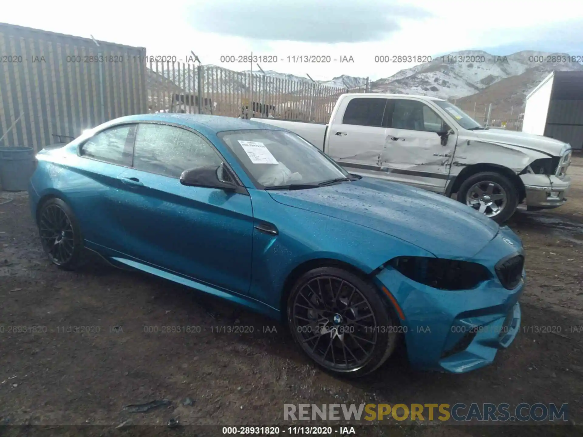 1 Photograph of a damaged car WBS2U7C05L7F57687 BMW M2 2020