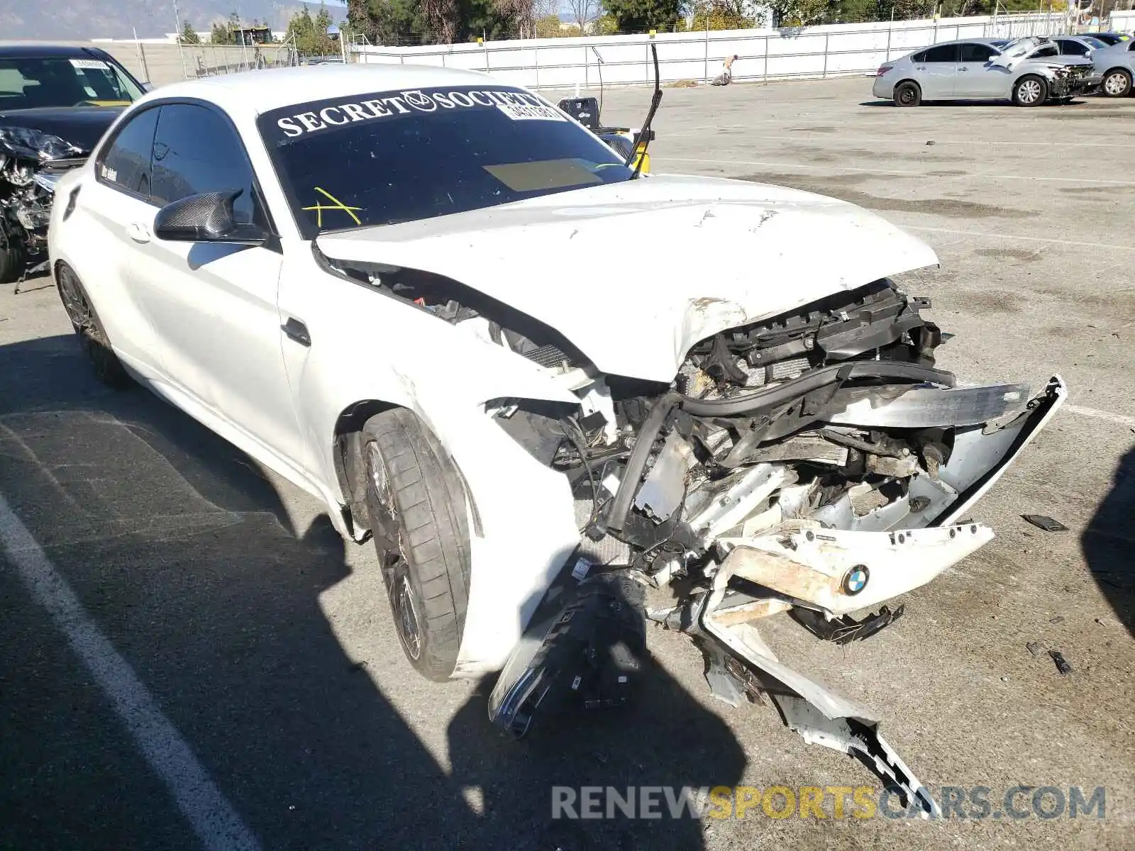 1 Photograph of a damaged car WBS2U7C07L7E78523 BMW M2 2020