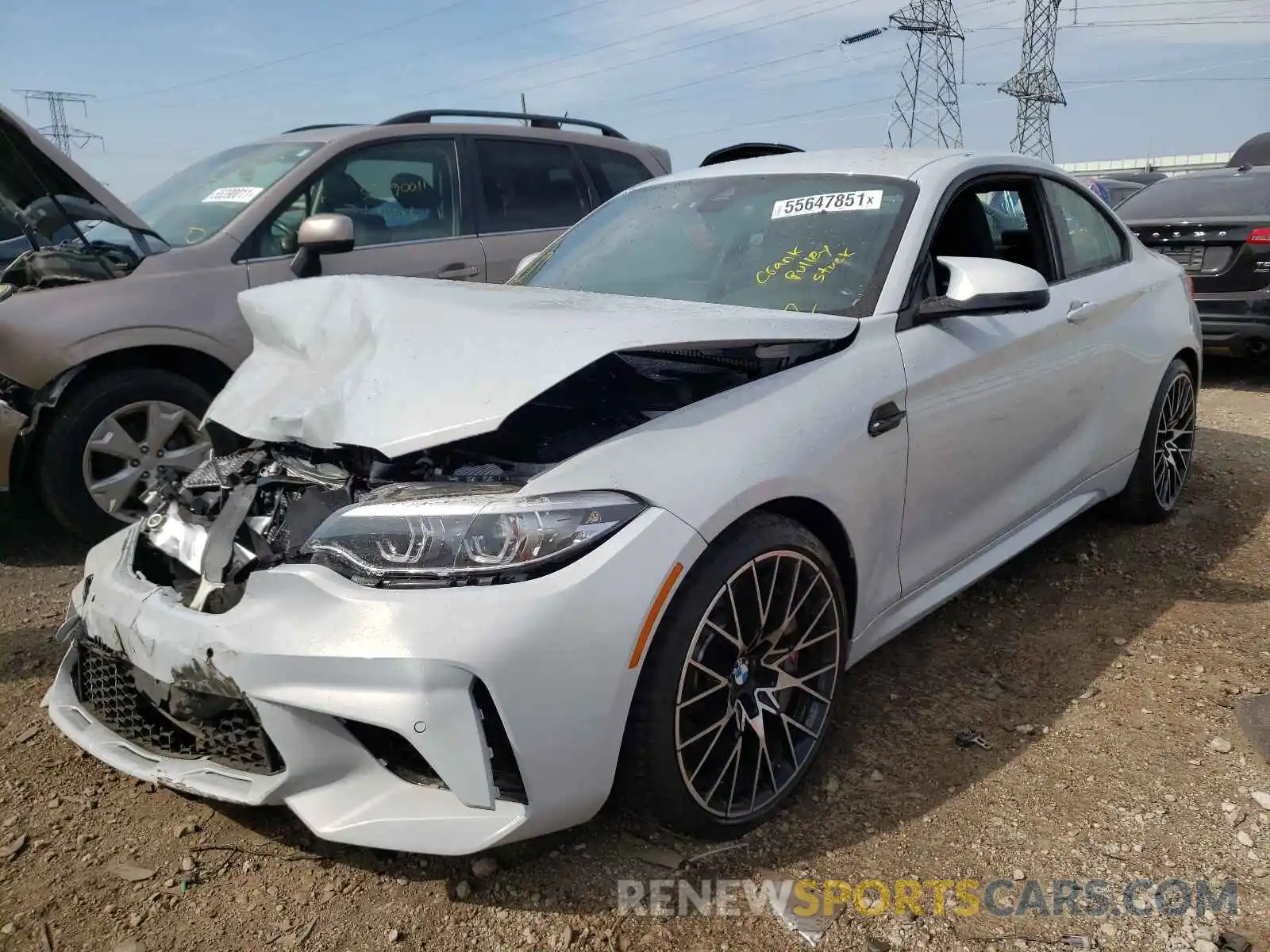 2 Photograph of a damaged car WBS2U7C02M7H62269 BMW M2 2021