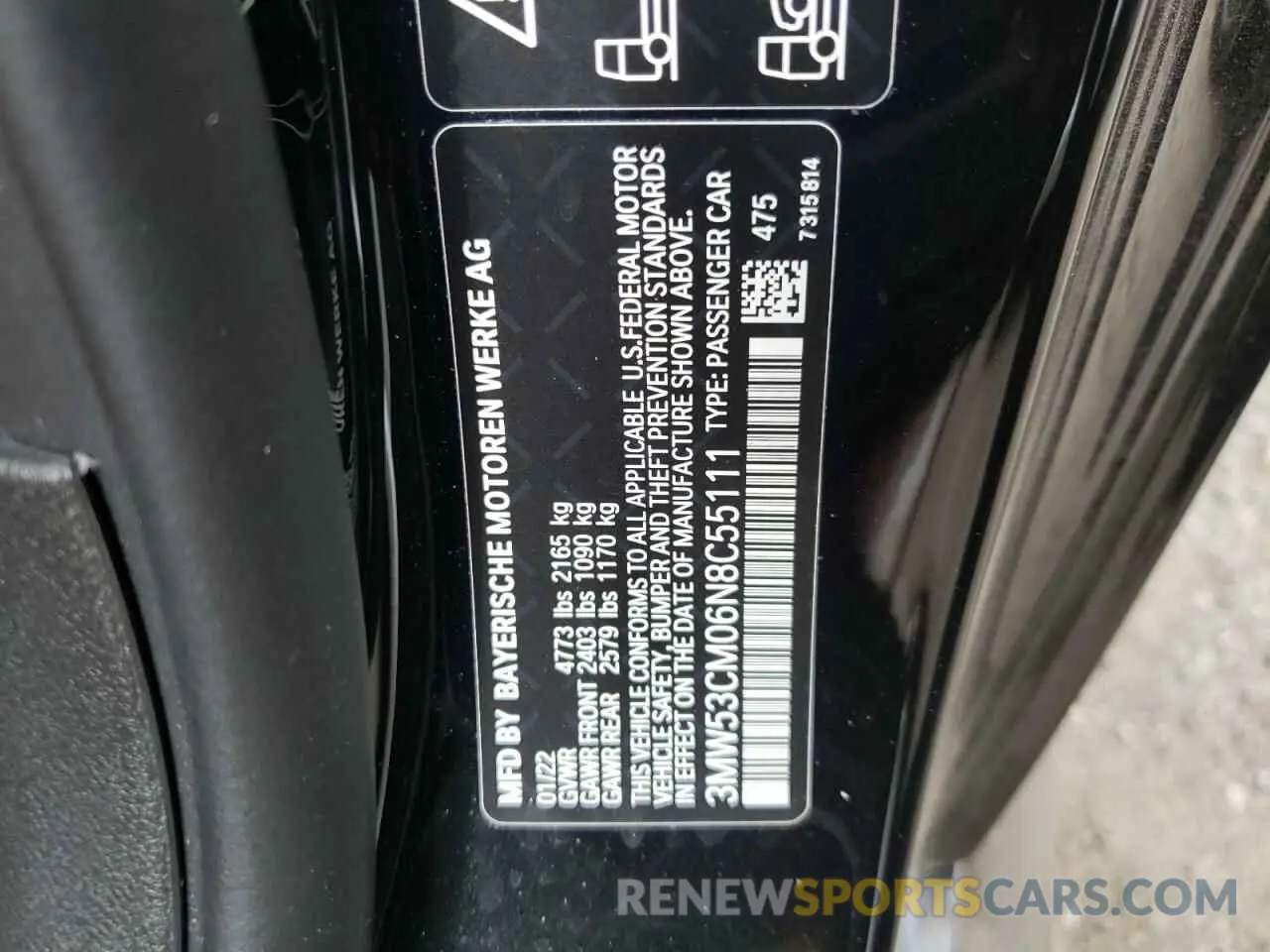 10 Photograph of a damaged car 3MW53CM06N8C55111 BMW M2 2022