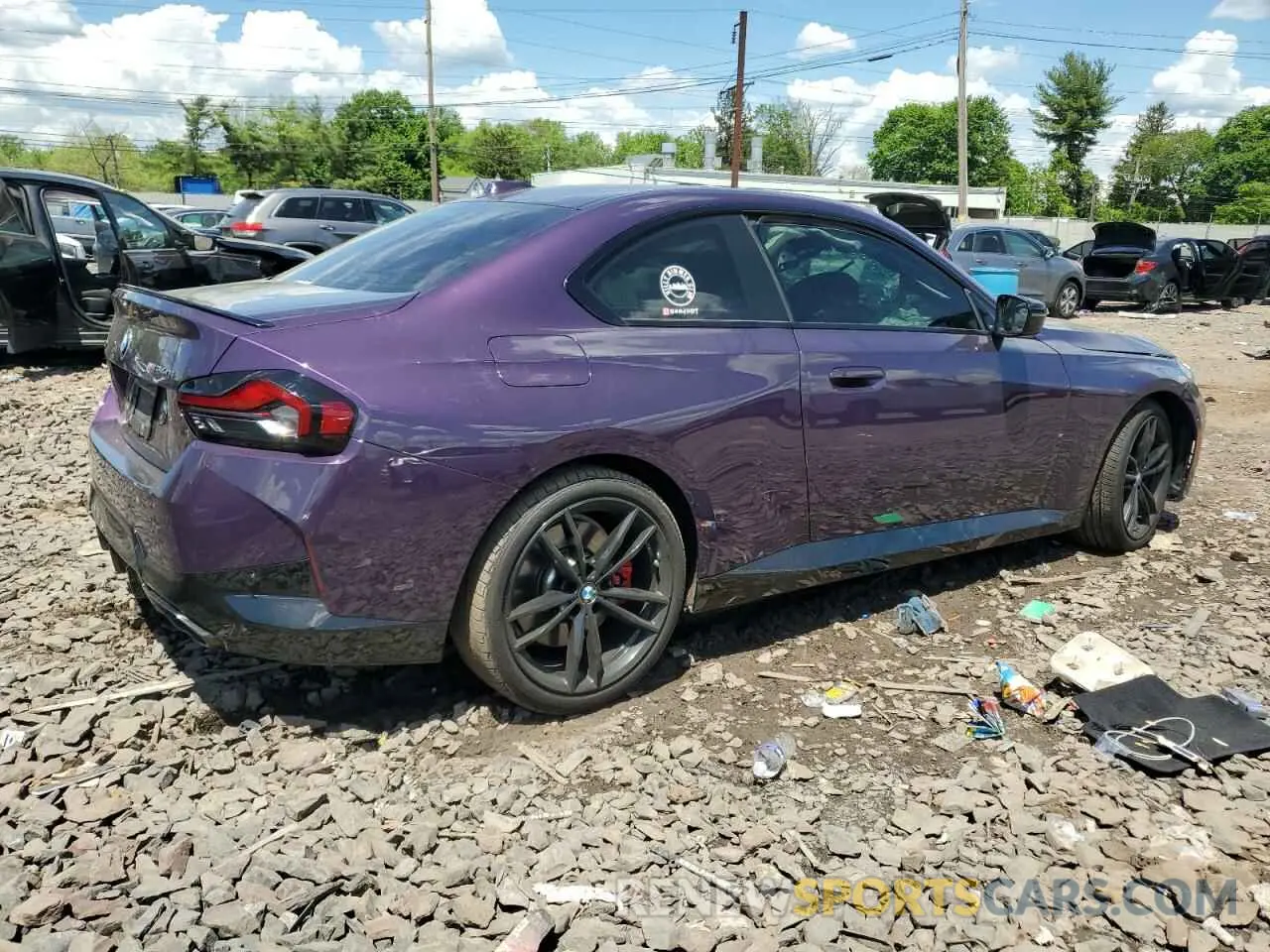3 Photograph of a damaged car 3MW53CM03R8E57376 BMW M2 2024