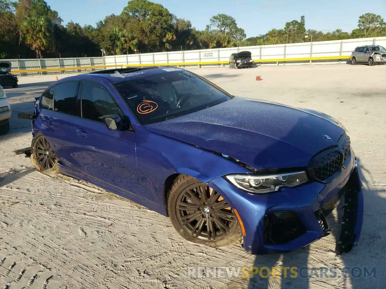 1 Photograph of a damaged car WBA5U7C00LFH29566 BMW M3 2020