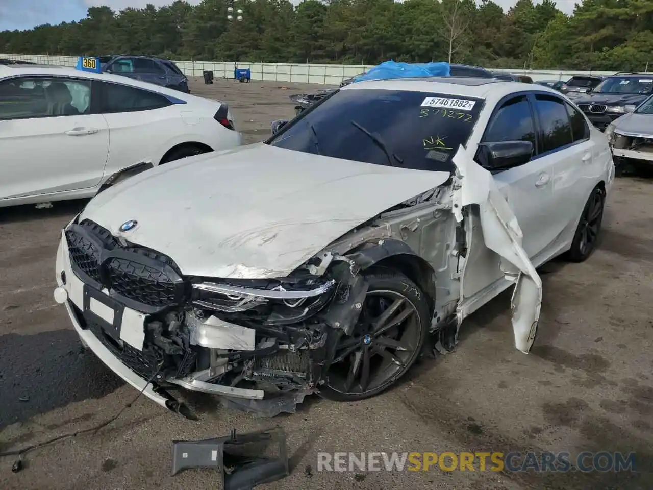 2 Photograph of a damaged car WBA5U9C0XLA379272 BMW M3 2020