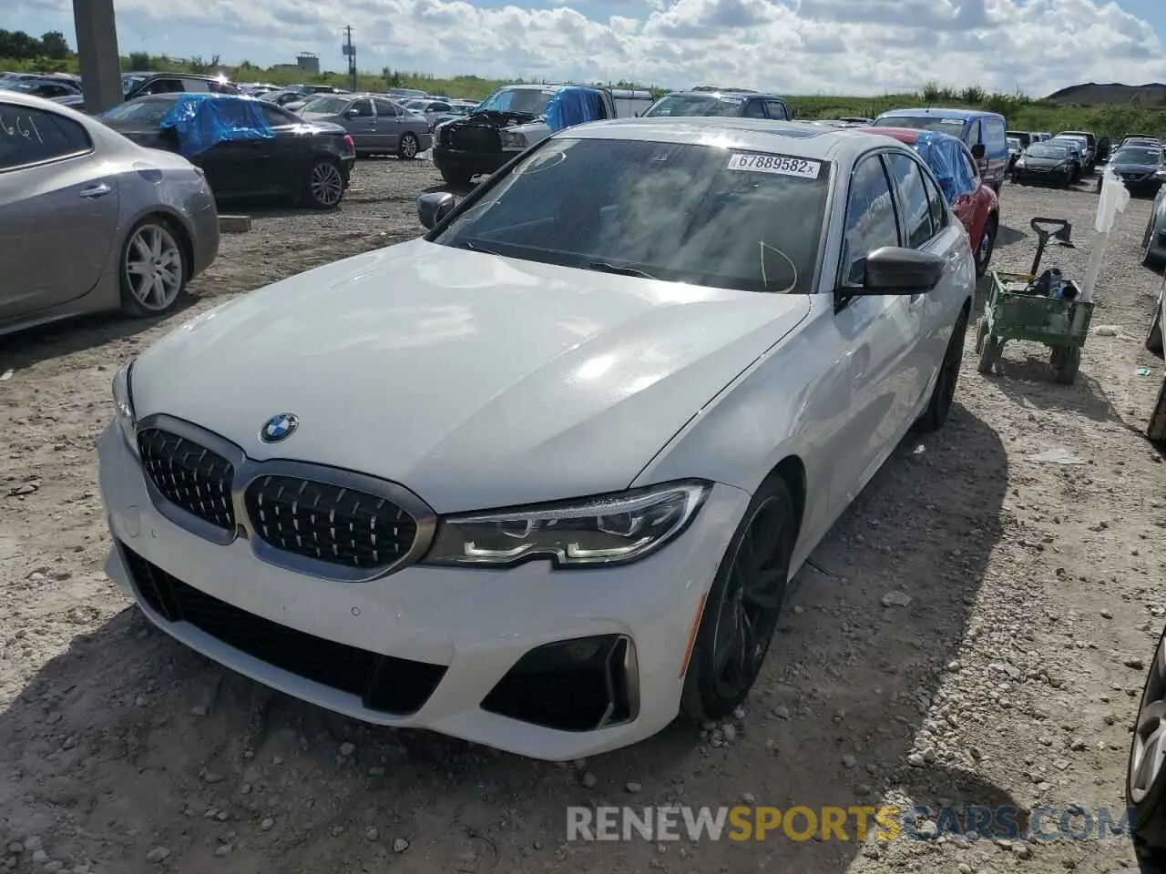 1 Photograph of a damaged car WBA5U9C0XLFJ24009 BMW M3 2020