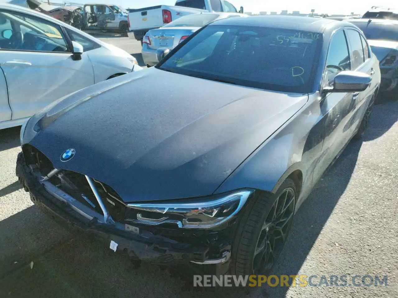 2 Photograph of a damaged car 3MW5U7J01M8B53125 BMW M3 2021