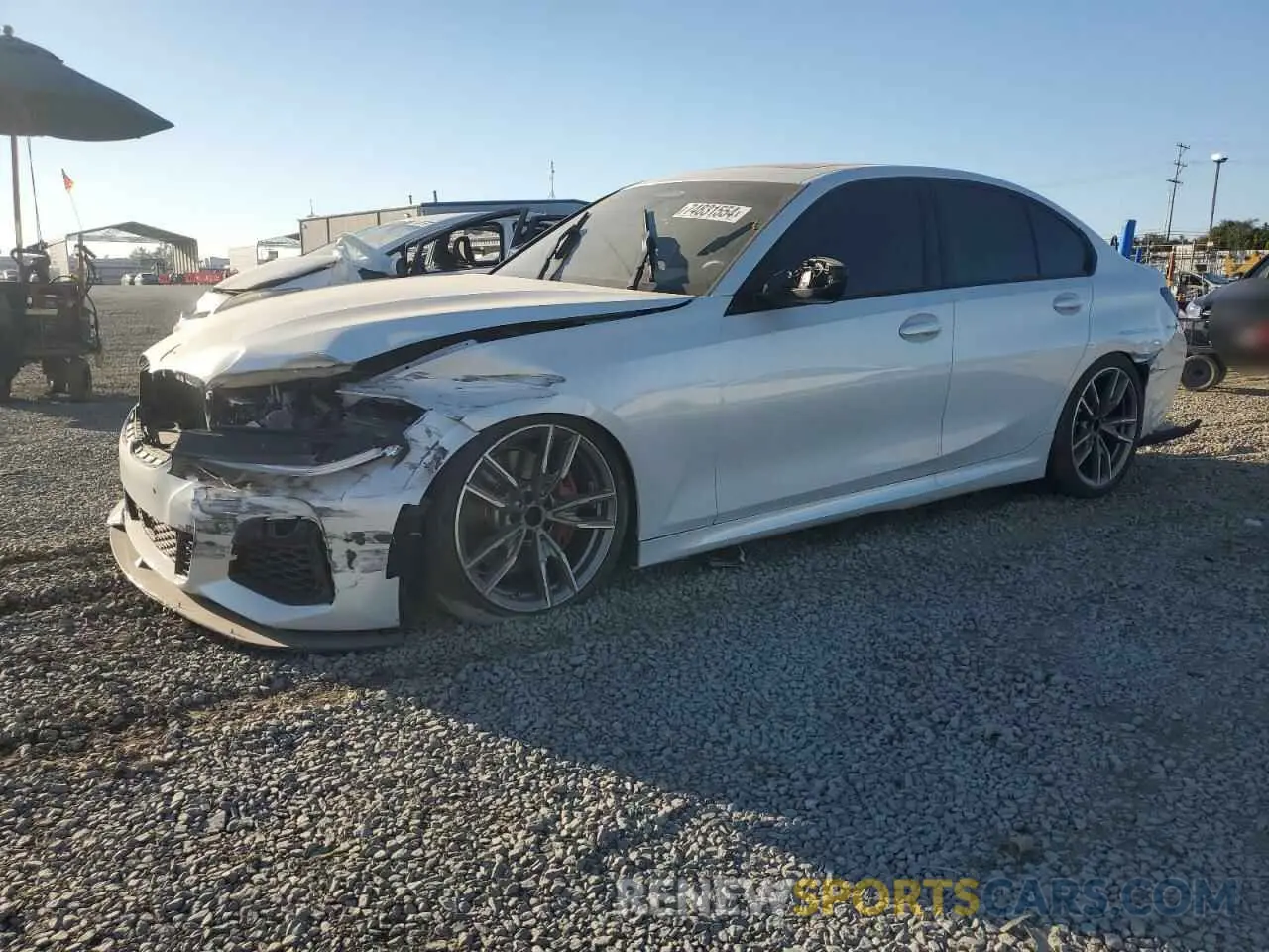 1 Photograph of a damaged car 3MW5U7J06M8B61494 BMW M3 2021
