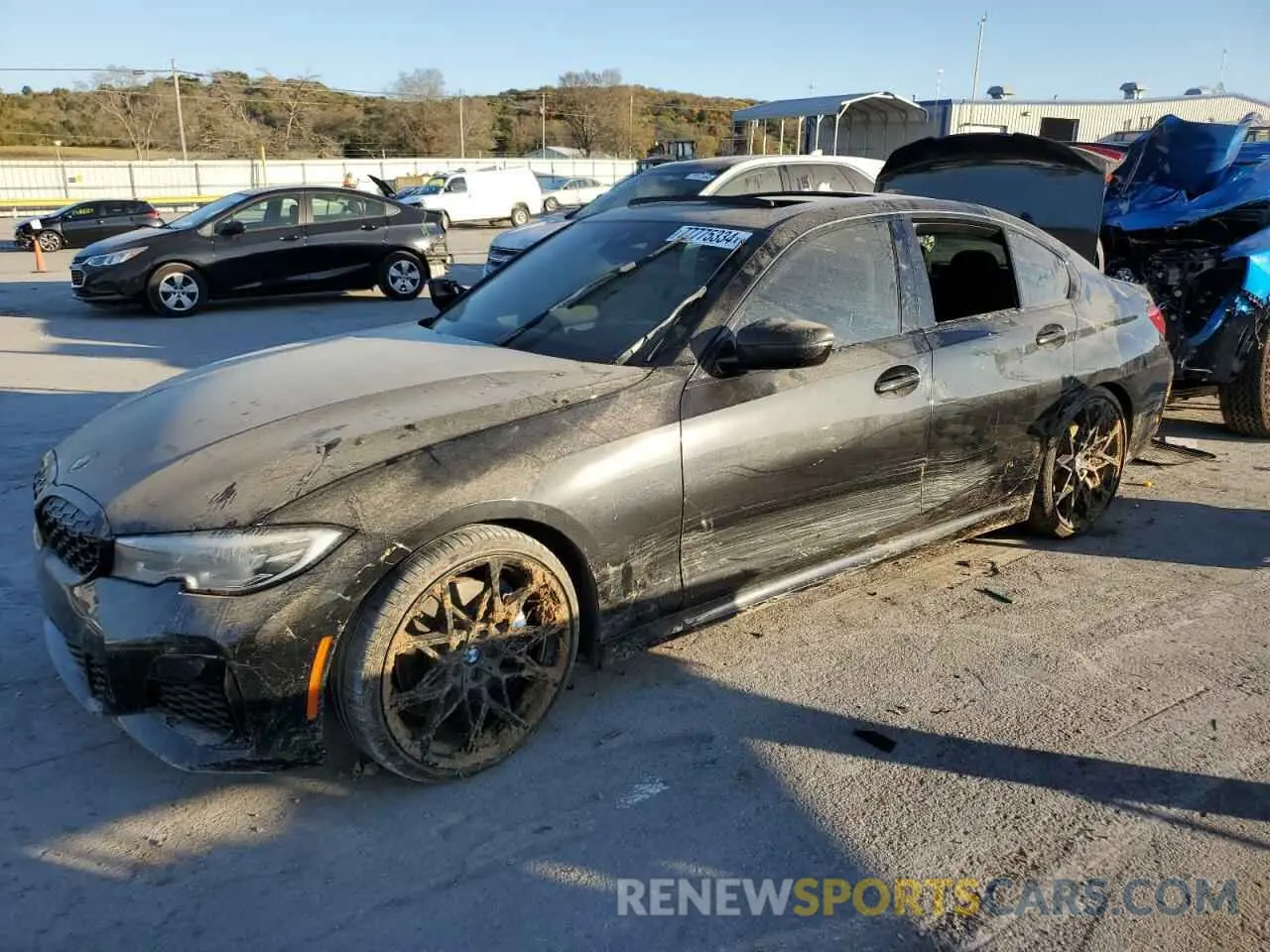 1 Photograph of a damaged car 3MW5U7J07M8B56711 BMW M3 2021