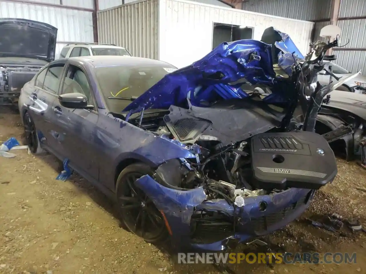 1 Photograph of a damaged car 3MW5U7J0XM8C13127 BMW M3 2021