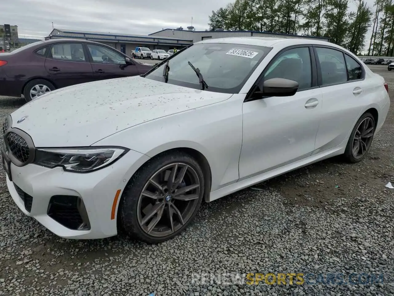 1 Photograph of a damaged car 3MW5U9J05M8B49011 BMW M3 2021