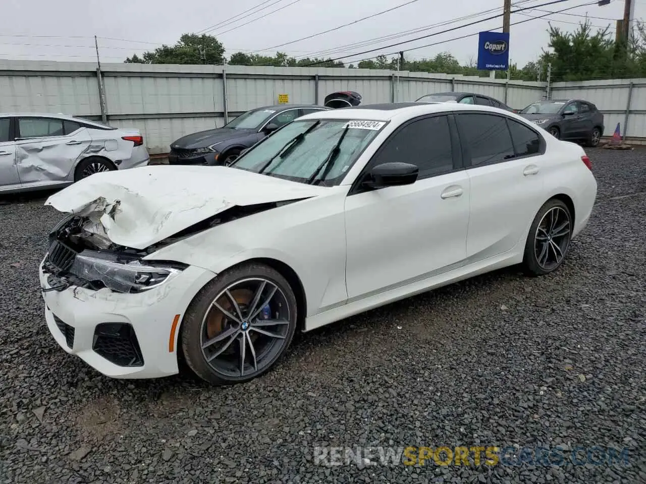 1 Photograph of a damaged car 3MW5U9J05M8B57321 BMW M3 2021