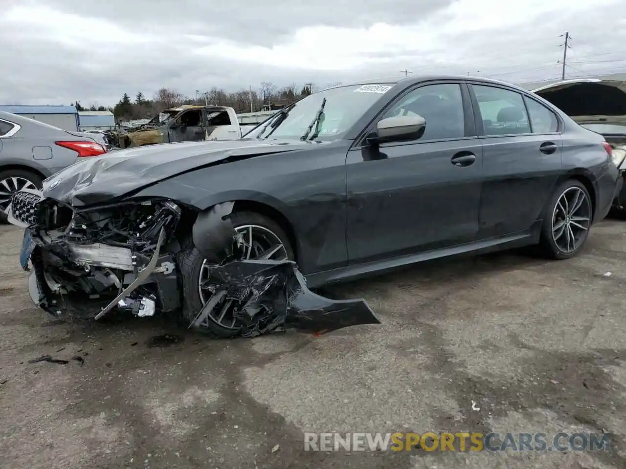 1 Photograph of a damaged car 3MW5U9J06M8B58171 BMW M3 2021