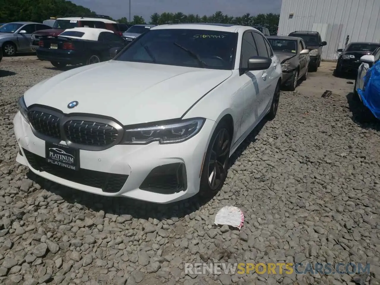 2 Photograph of a damaged car 3MW5U9J08M8B52596 BMW M3 2021